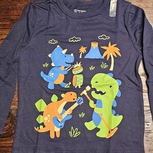 The Children's Place Navy Dino Band Long Sleeve Tee